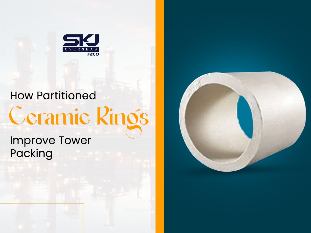Partitioned ceramic rings for industrial towers, offered by trusted manufacturer, supplier, and exporter to improve tower efficiency.