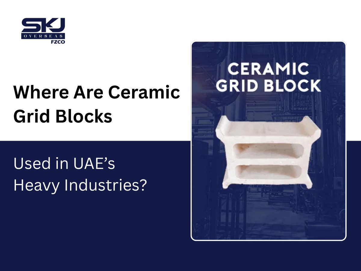 Ceramic grid blocks in UAE heavy industries by trusted manufacturer, supplier, and exporters for heat exchange and industrial applications