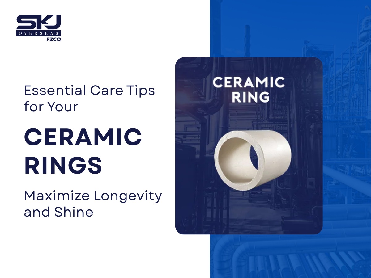 Ceramic rings displayed with maintenance and care guidance to ensure long-lasting performance and appearance