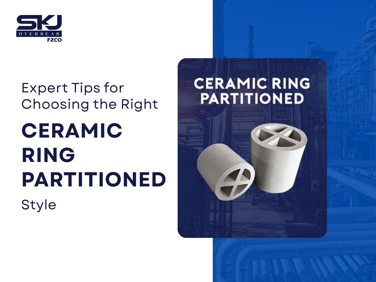 Right ceramic ring partitioned style used as packing media for efficient mass transfer in industrial columns
