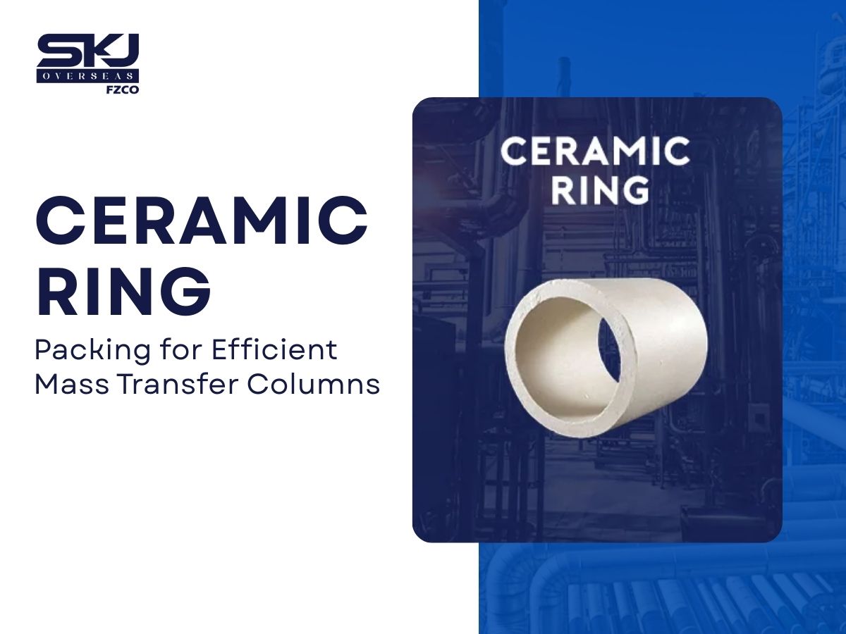 Ceramic rings for industrial column packing and efficient gas-liquid separation