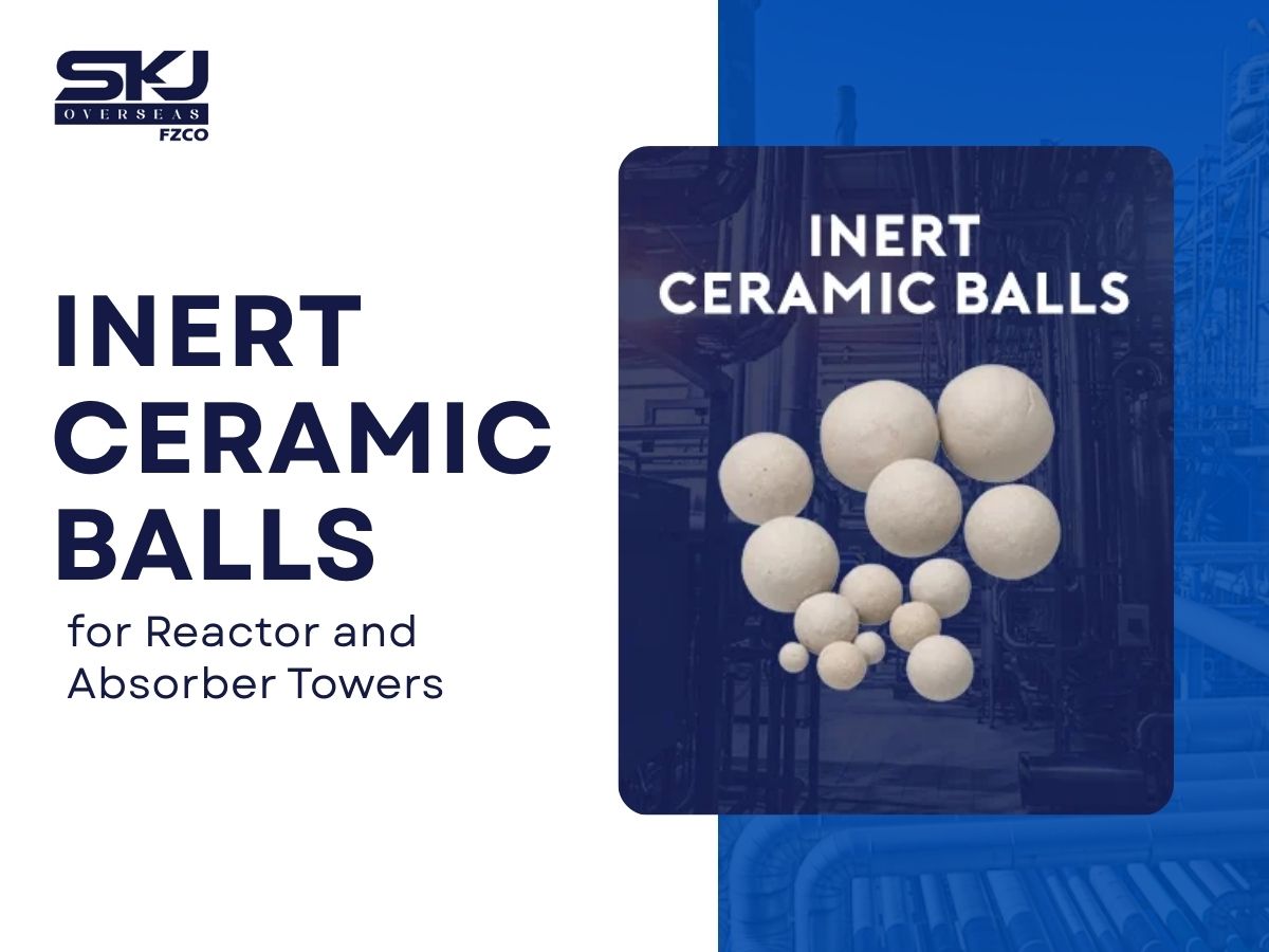 Inert ceramic balls used for industrial column packing and chemical processing