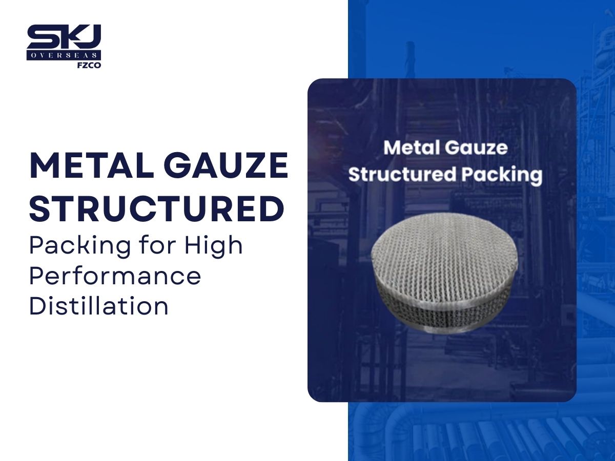 Metal gauze structured packing used in distillation and separation columns