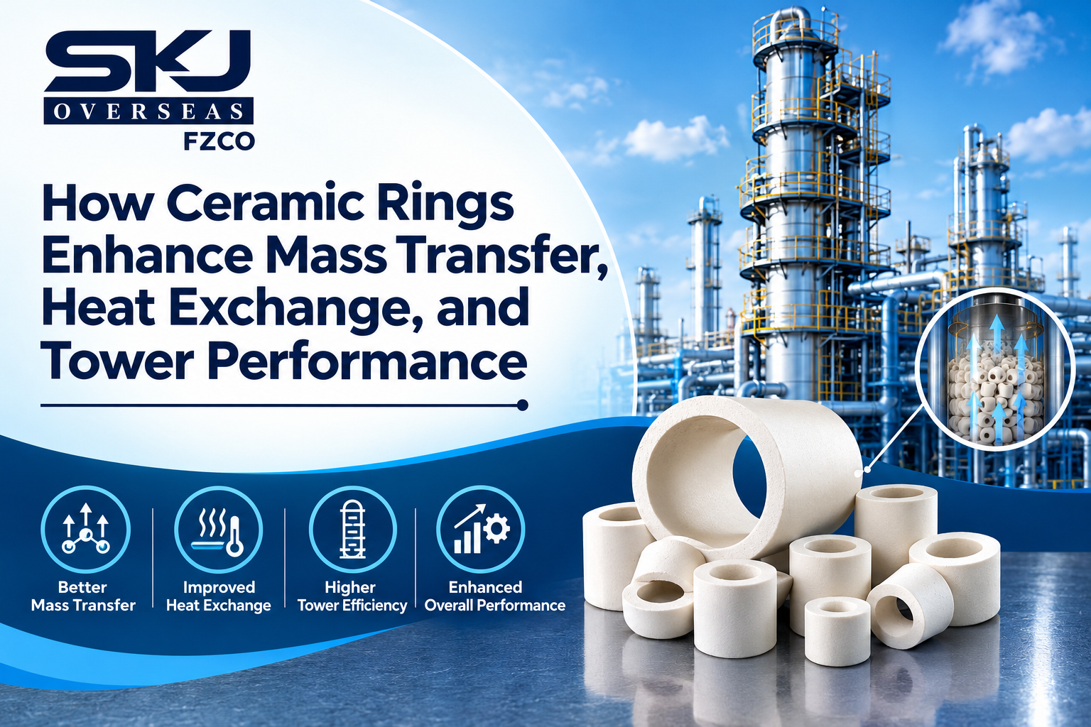 Ceramic Rings Enhance Mass Transfer, Heat Exchange, and Tower Performance